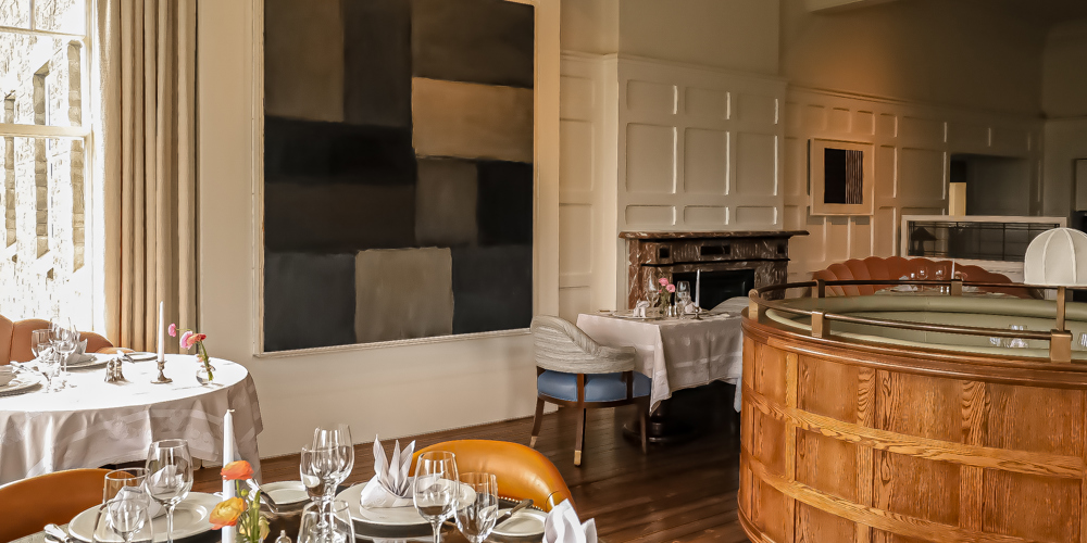 Garden View Restaurant Artwork Geometric