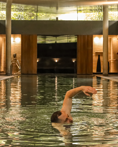 Swimming at the Indoor Pool